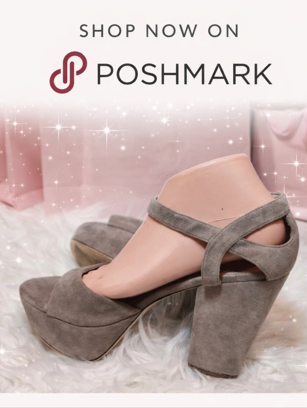 Via Spiga Dove Gray Suede heels 9.5